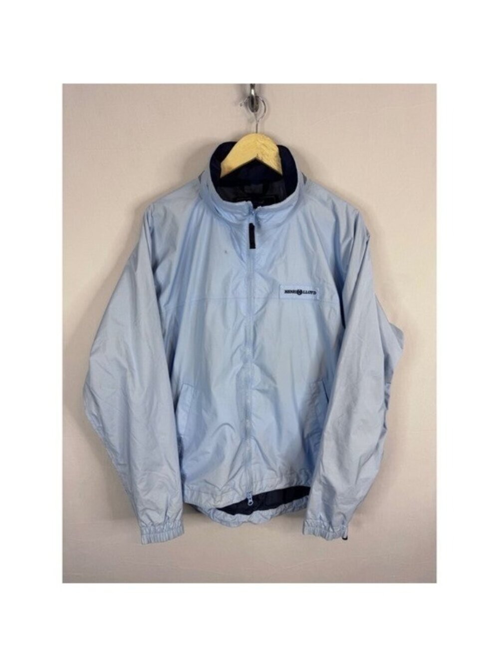 Henri Lloyd Mens Light Blue Sailing Jacket Windbreaker Ripstop Mesh Lined L